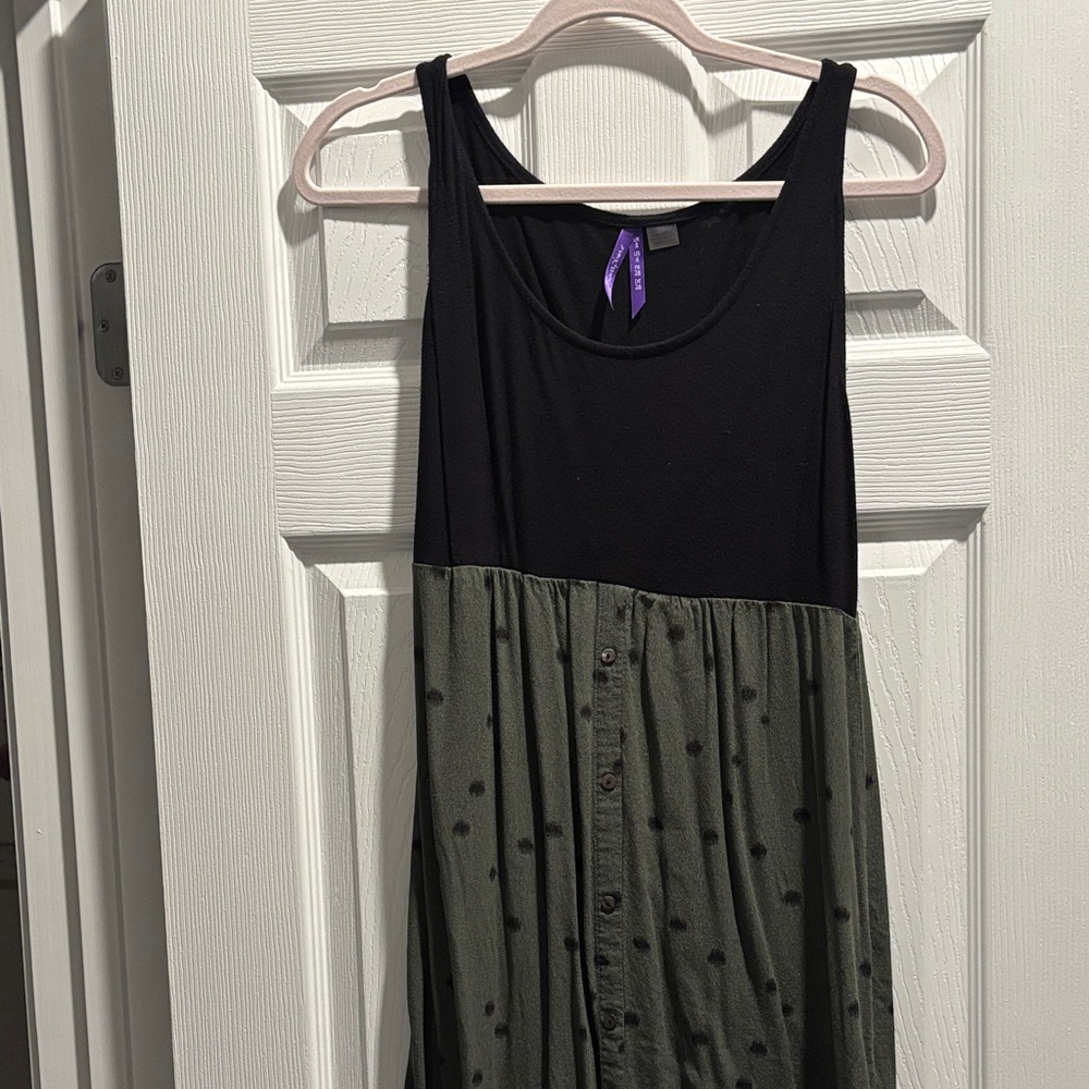 Black and Green Polka Dot nursing Dress